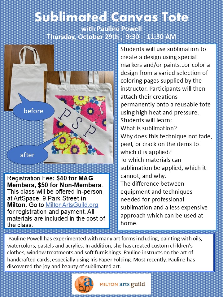 Class: Sublimated Canvas Tote - Image 3