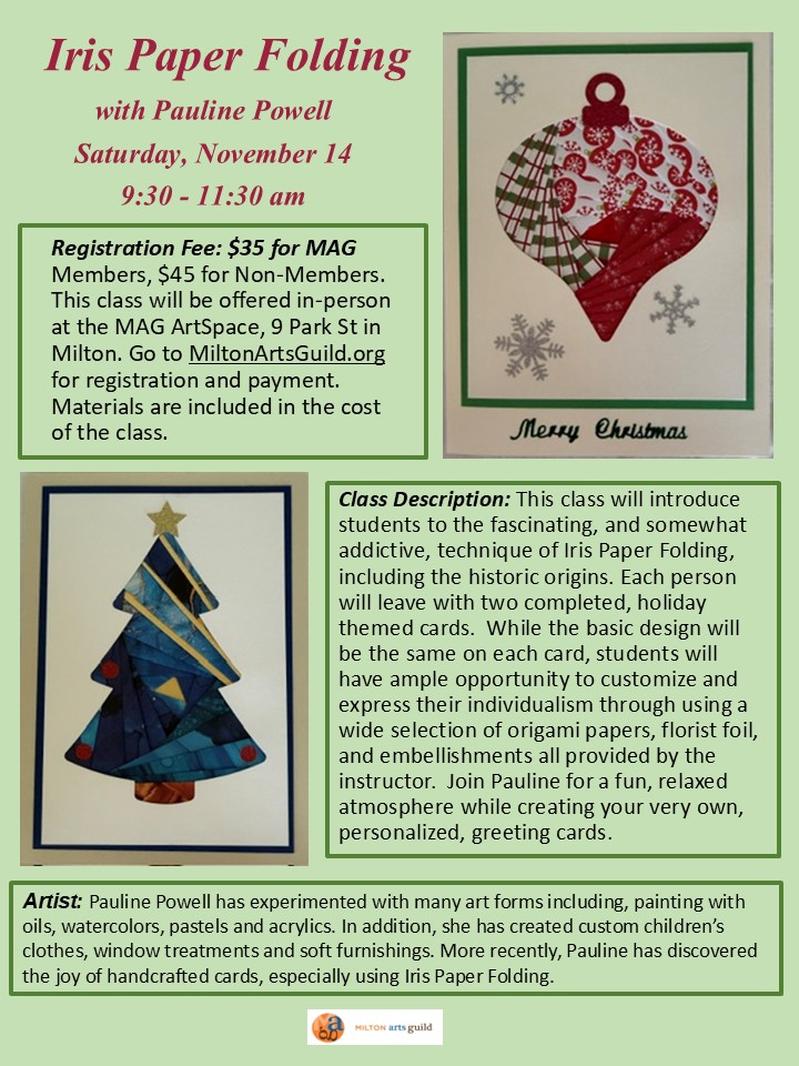 Class: Holiday Iris Paper Folding - Image 3