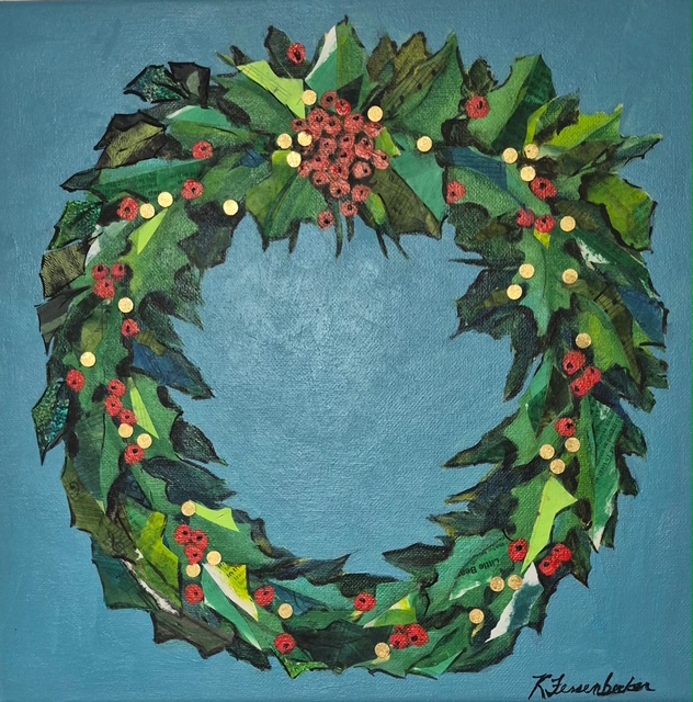 Class: Mixed Media Holiday Wreath